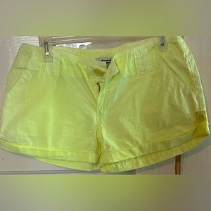 Bright yellow shorts